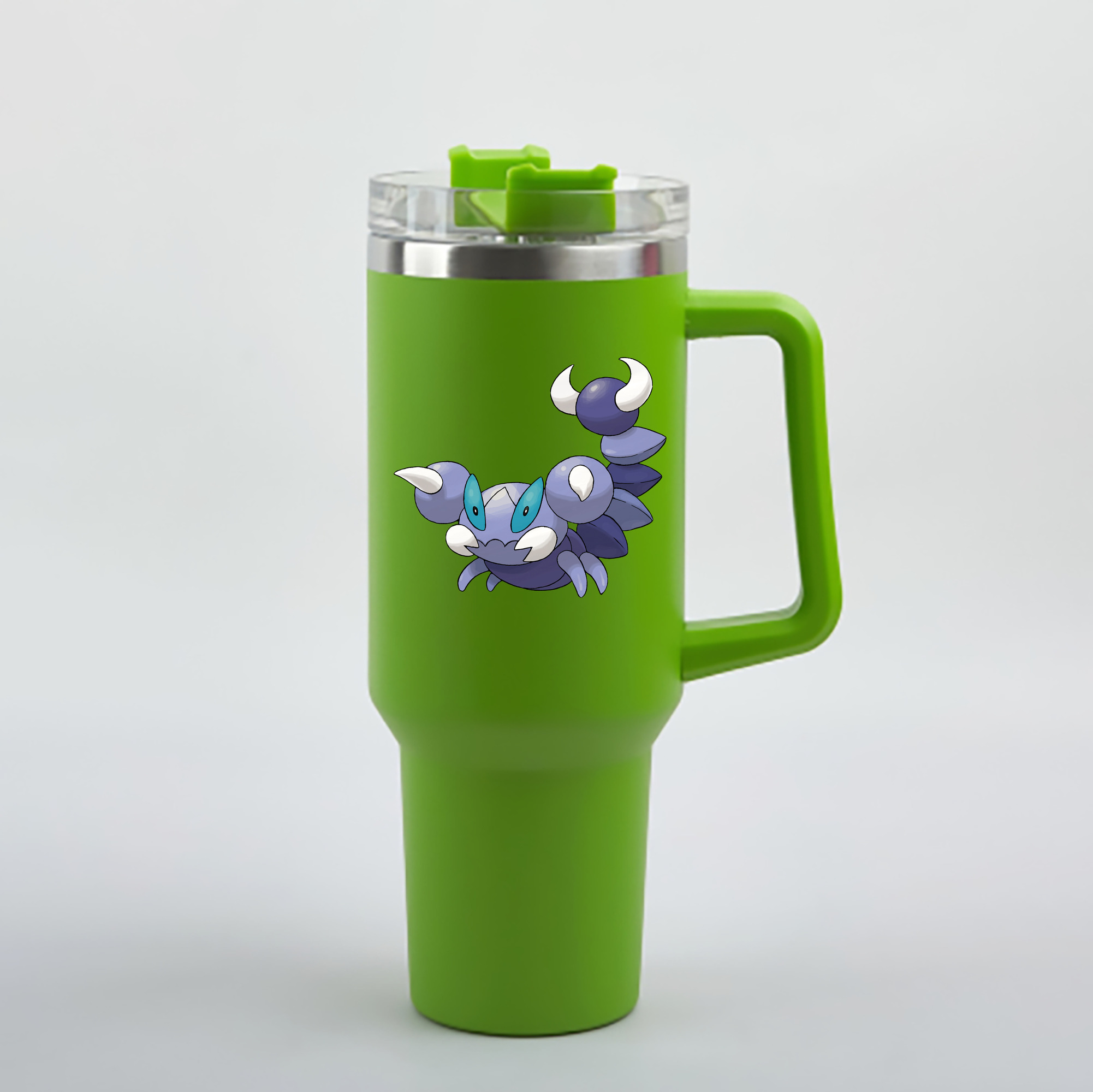 （画像用） ポケットモンスター Pokémon 1200mL車用タンブラー - クリスタルステッカー（プラスチックストロー付き）